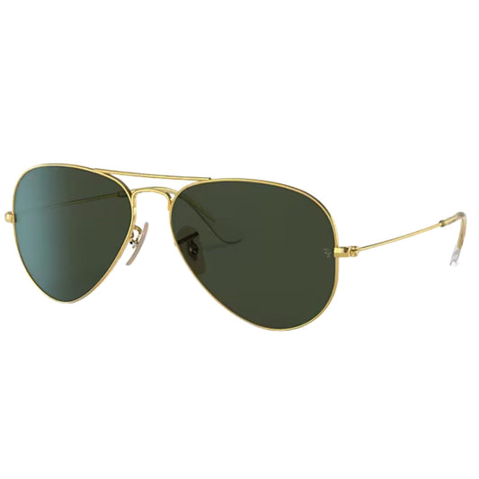 Ray-Ban Aviator Green Lens Gold Sunglasses