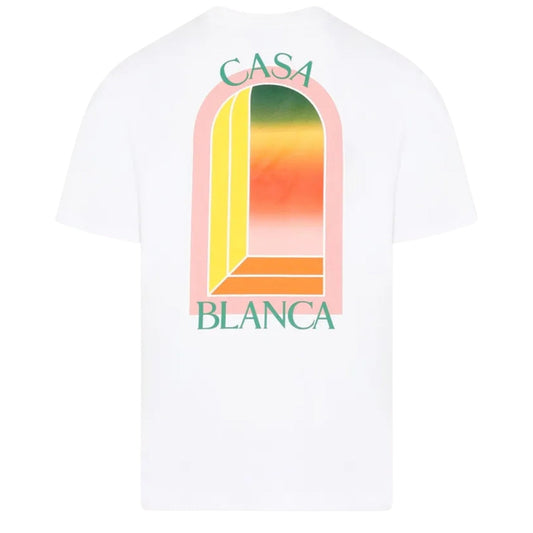 Casablanca Gradient Arch Design White T-Shirt