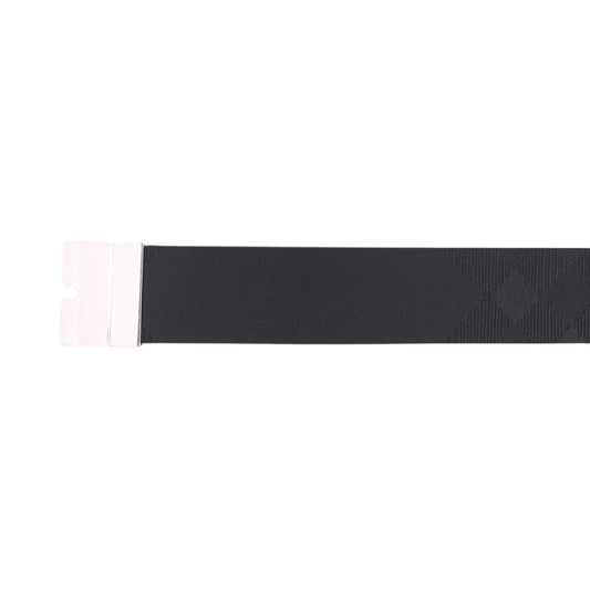BURBERRY 8080803 Burberry B Cut reversible belt BLACK/SILVER BELT MALE 90 CM