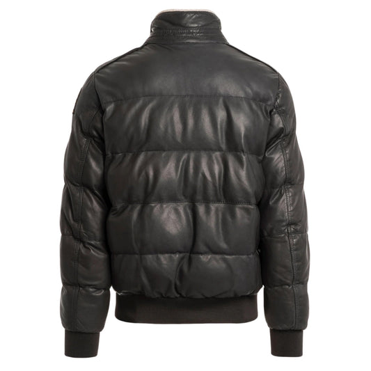 Parajumpers ALF LEATHER PMJKLE03 736 PHANTOM DARK GREY LEATHER JACKET Mens L