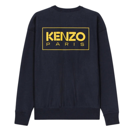 Kenzo Paris Outlined Logo Midnight Blue Sweatshirt XS