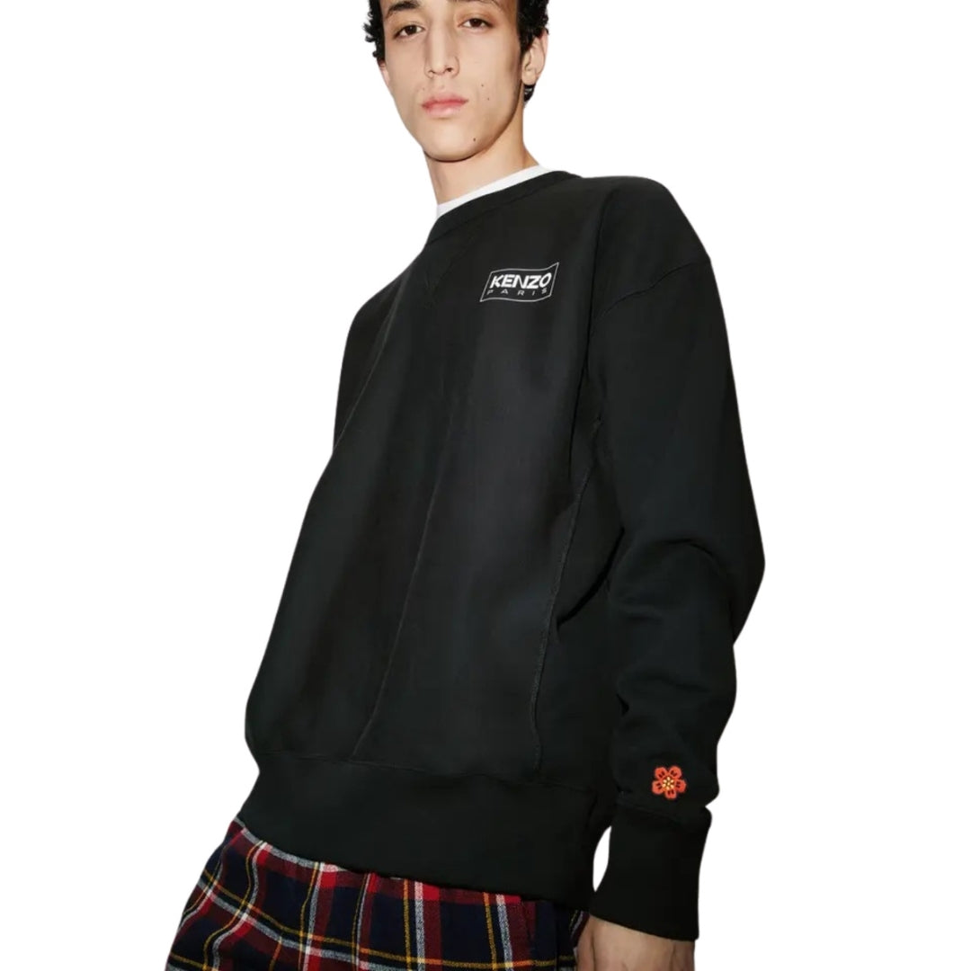 Kenzo Paris Outlined Logo Black Sweatshirt S