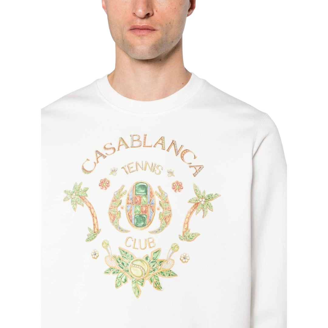 Casablanca Ms24 Jtp 001 10 White Jumper Mens