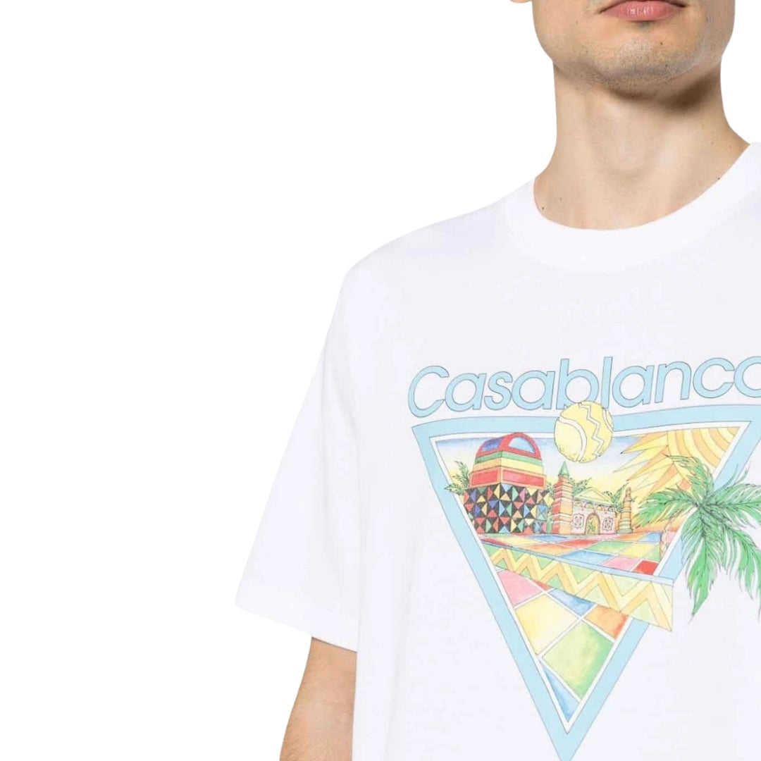 Casablanca Afro Cubism Tennis Club White T-Shirt