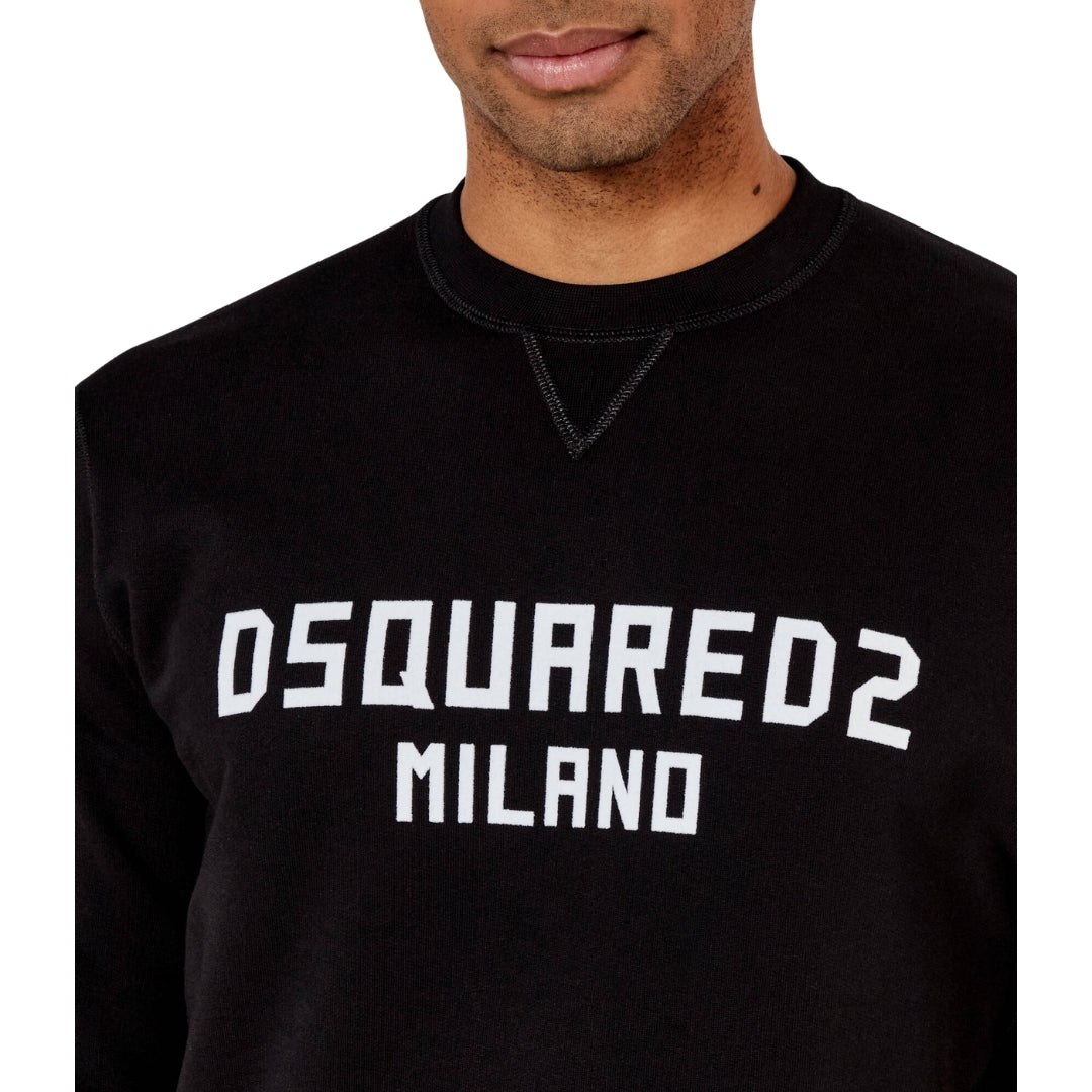 DSQUARED2 Cool Fit Milano Crew Neck Black Jumper M