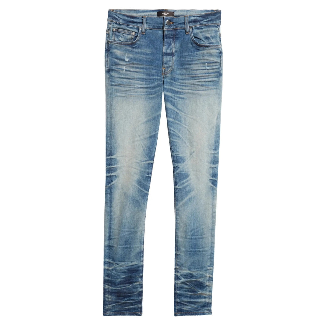 Amiri Stack Jean in Honeycomb Indigo