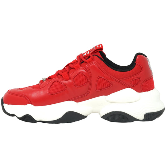 Plein Sport Brand Logo Tag Red Sneakers