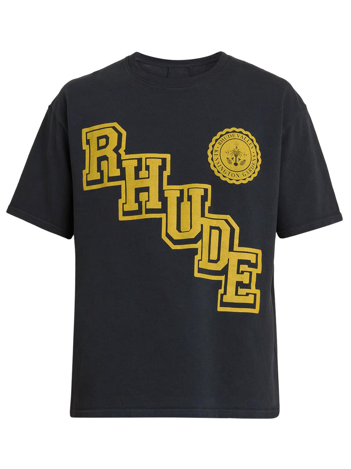 Rhude- Collegiate Crest T-Shirt Black