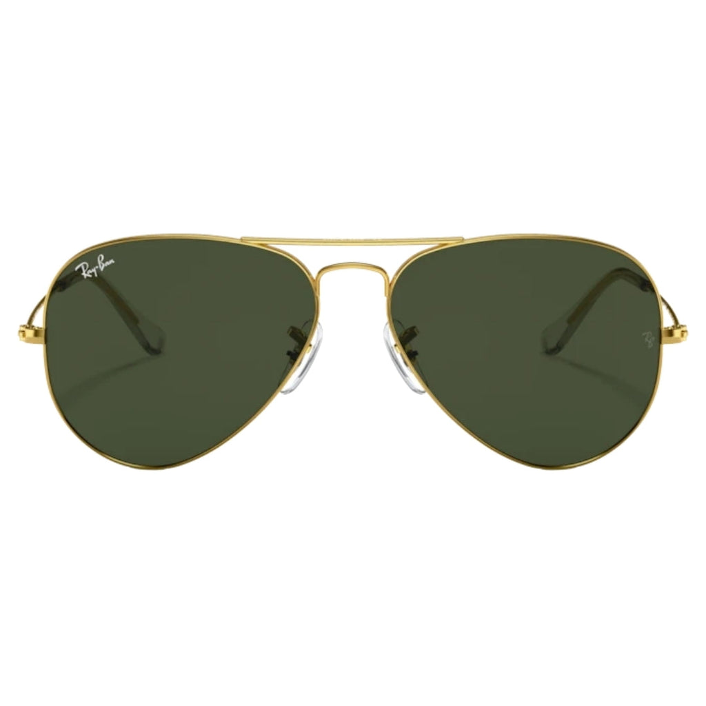 Ray-Ban Aviator Green Lens Gold Sunglasses