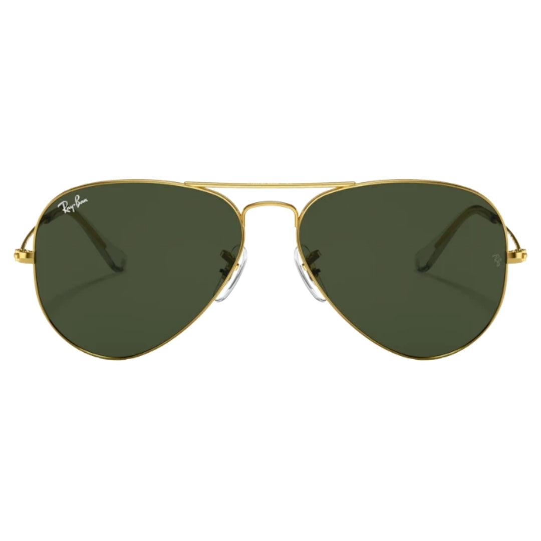 Ray-Ban Aviator Green Lens Gold Sunglasses