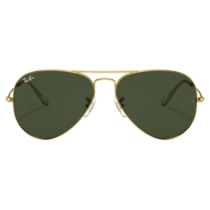 Ray-Ban Aviator Green Lens Gold Sunglasses