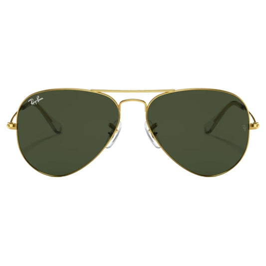 Ray-Ban Aviator Green Lens Gold Sunglasses