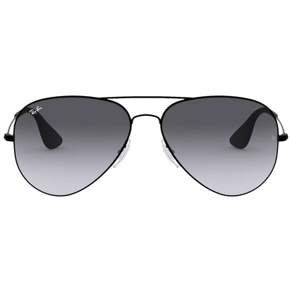 Ray-Ban Pilot Grey Gradient Lens Black Sunglasses