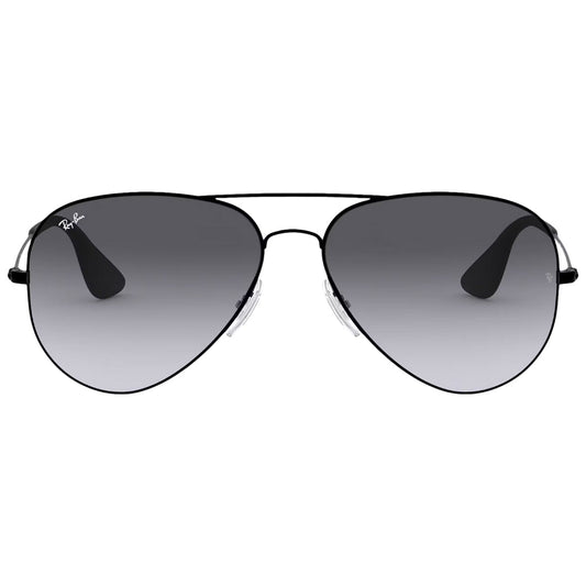 Ray-Ban Pilot Grey Gradient Lens Black Sunglasses