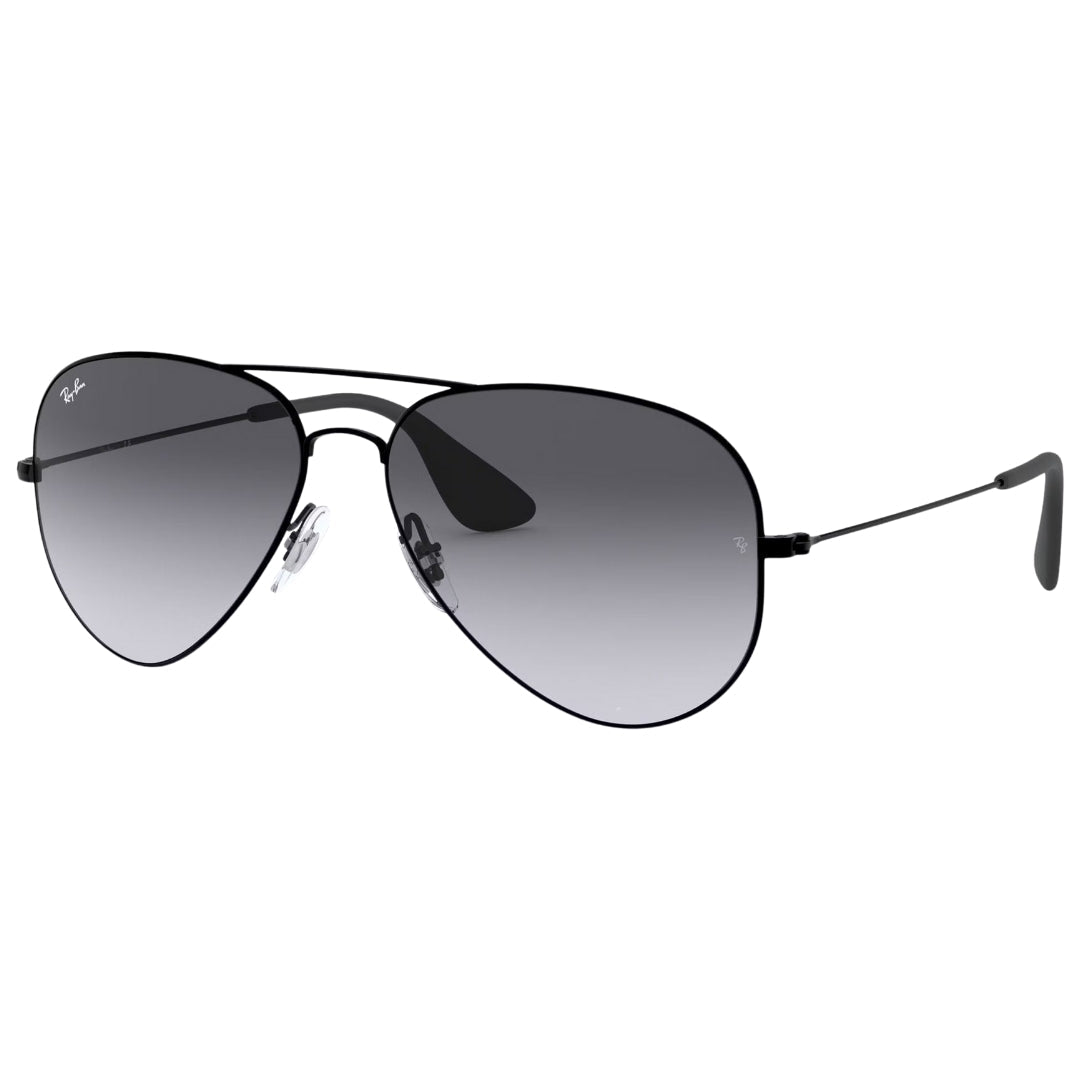 Ray-Ban Pilot Grey Gradient Lens Black Sunglasses