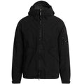 C P Company 50 Fili Rubber Hooded Black Jacket