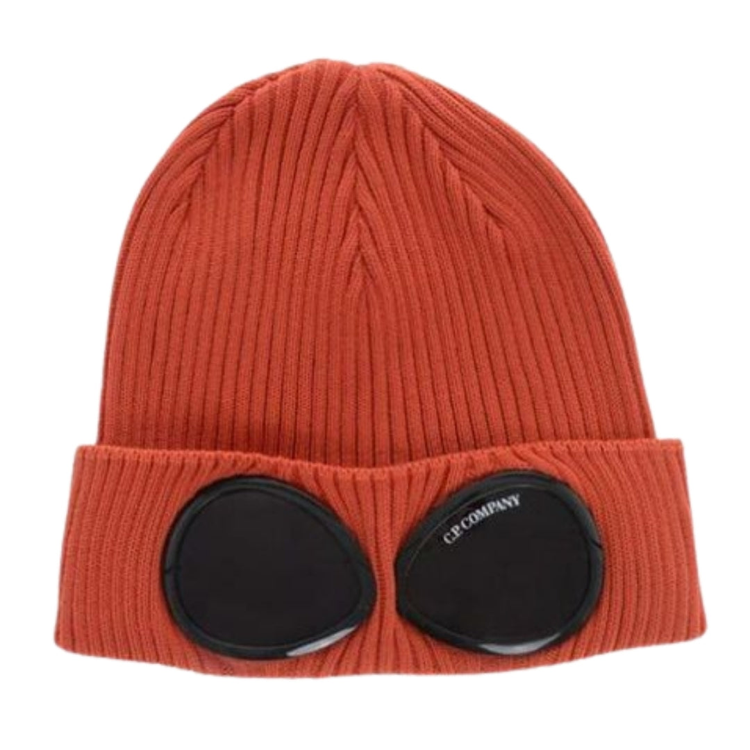 C.P. Company Orange Wool Goggle Beanie