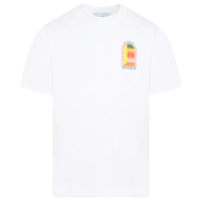 Casablanca Gradient Arch Design White T-Shirt