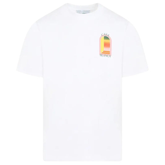Casablanca Gradient Arch Design White T-Shirt