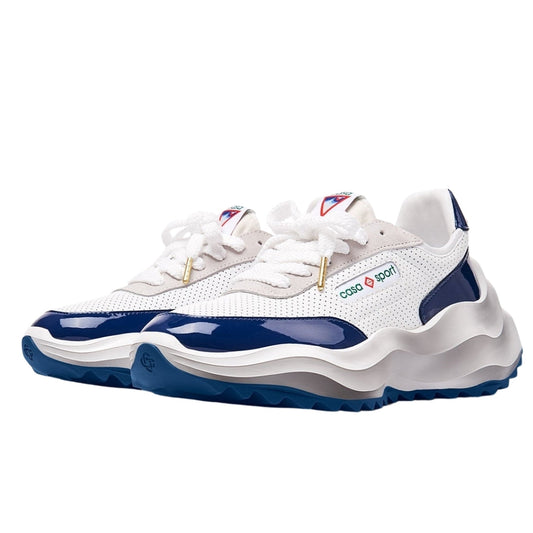 Casablanca Atlantis Navy Detail White Shoes