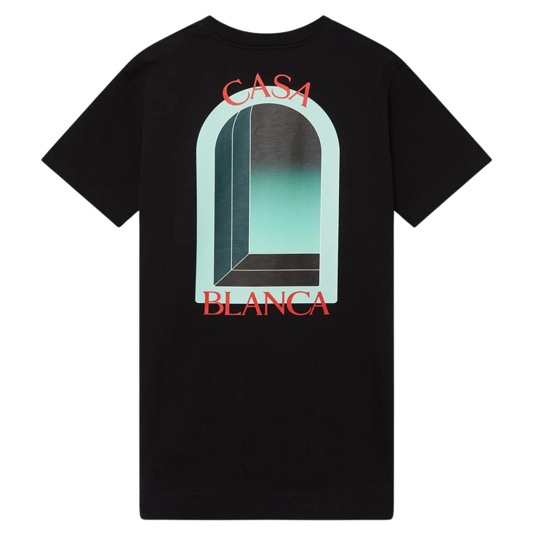 Casablanca Gradient Arch Design Black T-Shirt