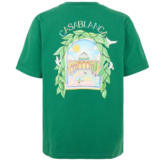 Casablanca Printed T-Shirt L'Arch De Tennis Green T-Shirt