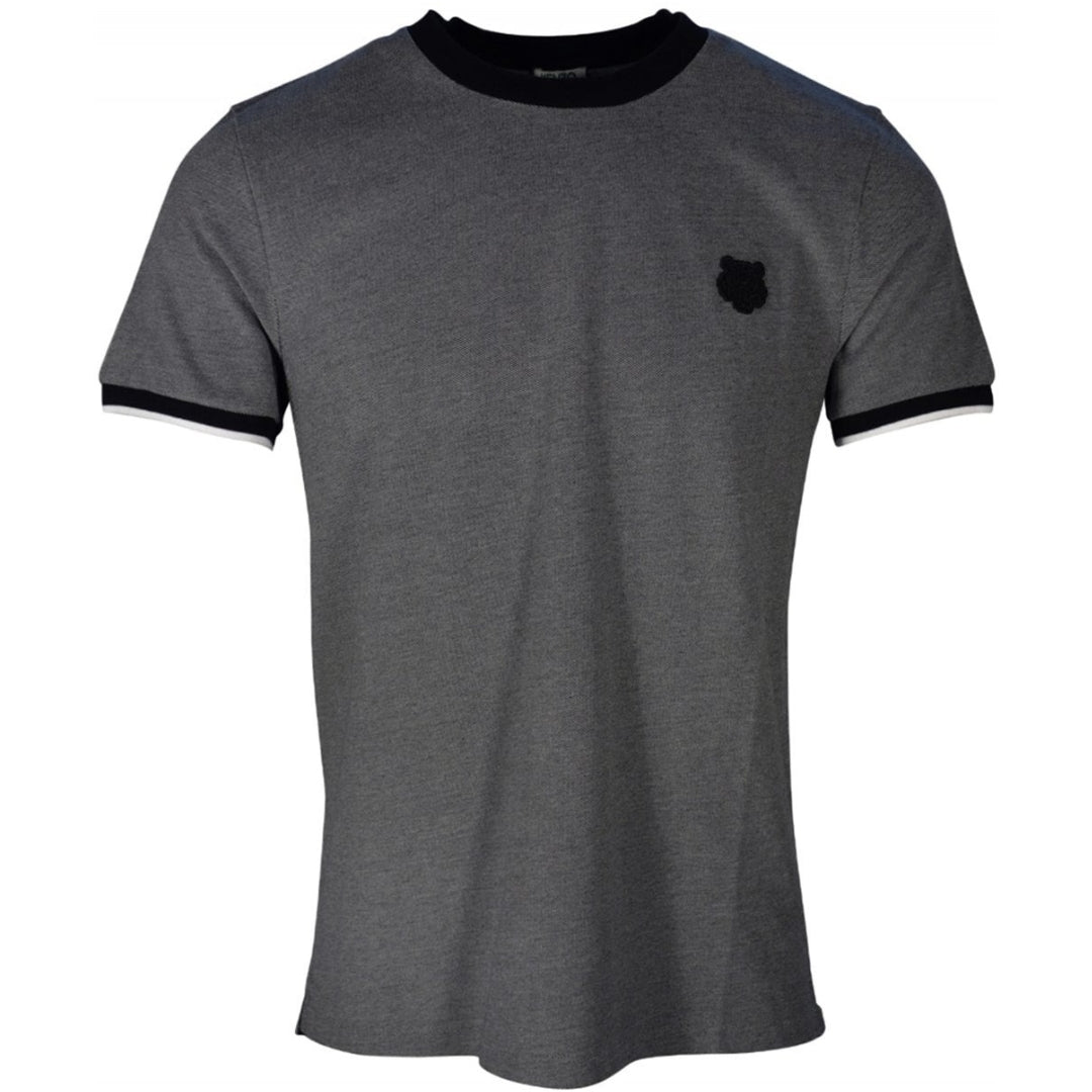 Kenzo Black Tiger Detail Grey T Shirt