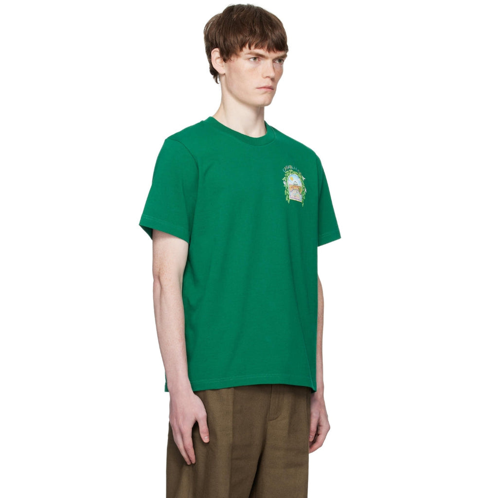 Casablanca Printed T-Shirt L'Arch De Tennis Green T-Shirt