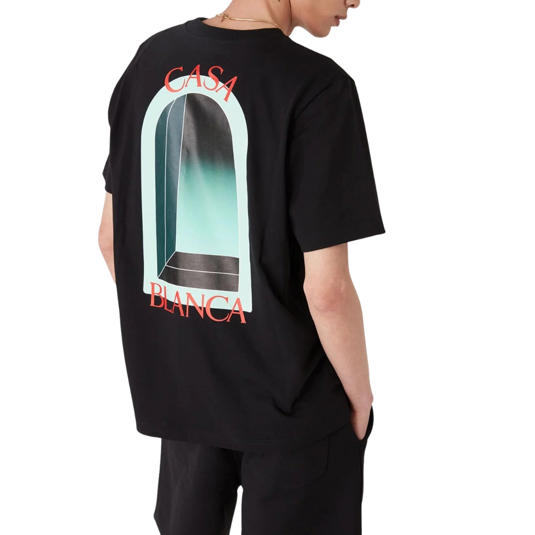 Casablanca Gradient Arch Design Black T-Shirt