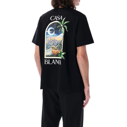 Casablanca La Night Printed T-Shirt Black T-Shirt