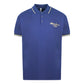 Moschino Tipped Collar Blue Polo Shirt