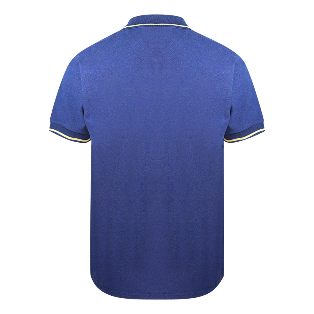 Moschino Tipped Collar Blue Polo Shirt