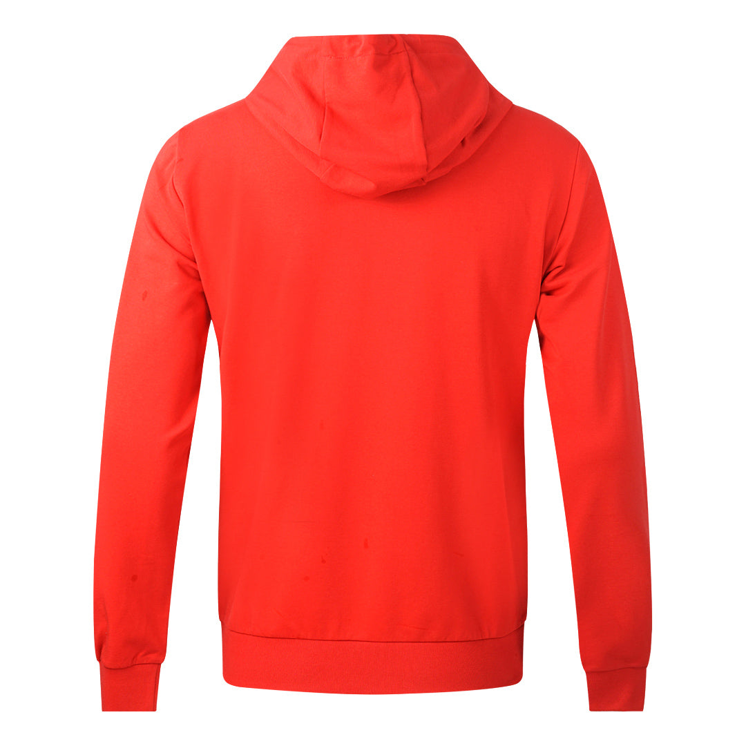 EA7 Metal Chest Logo Red Zip Up Hoodie