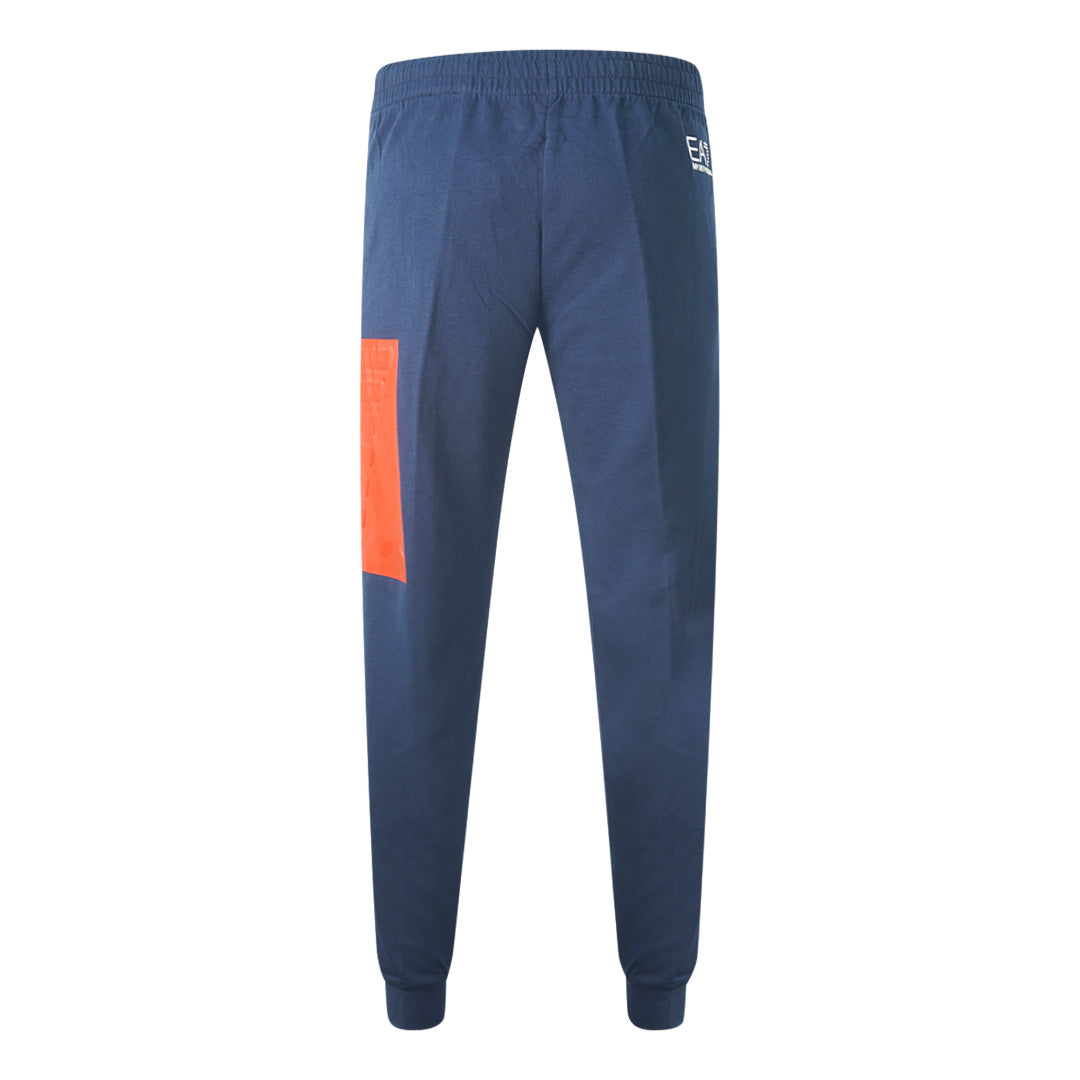 EA7 No 7 Logo Navy Blue Sweat Pants