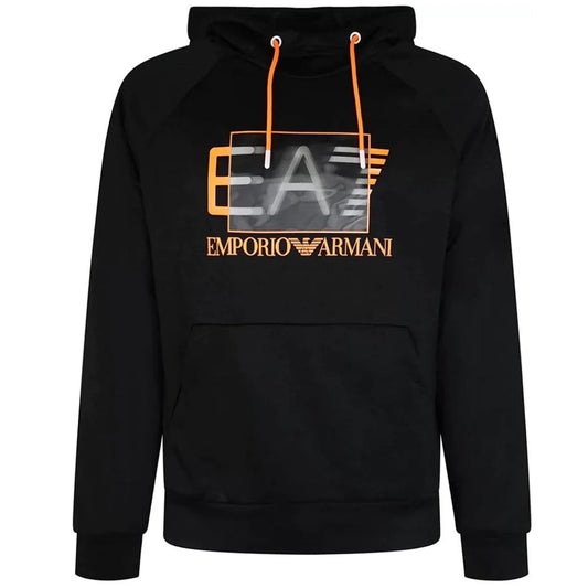 EA7 Holographic Box Logo Black Hoodie