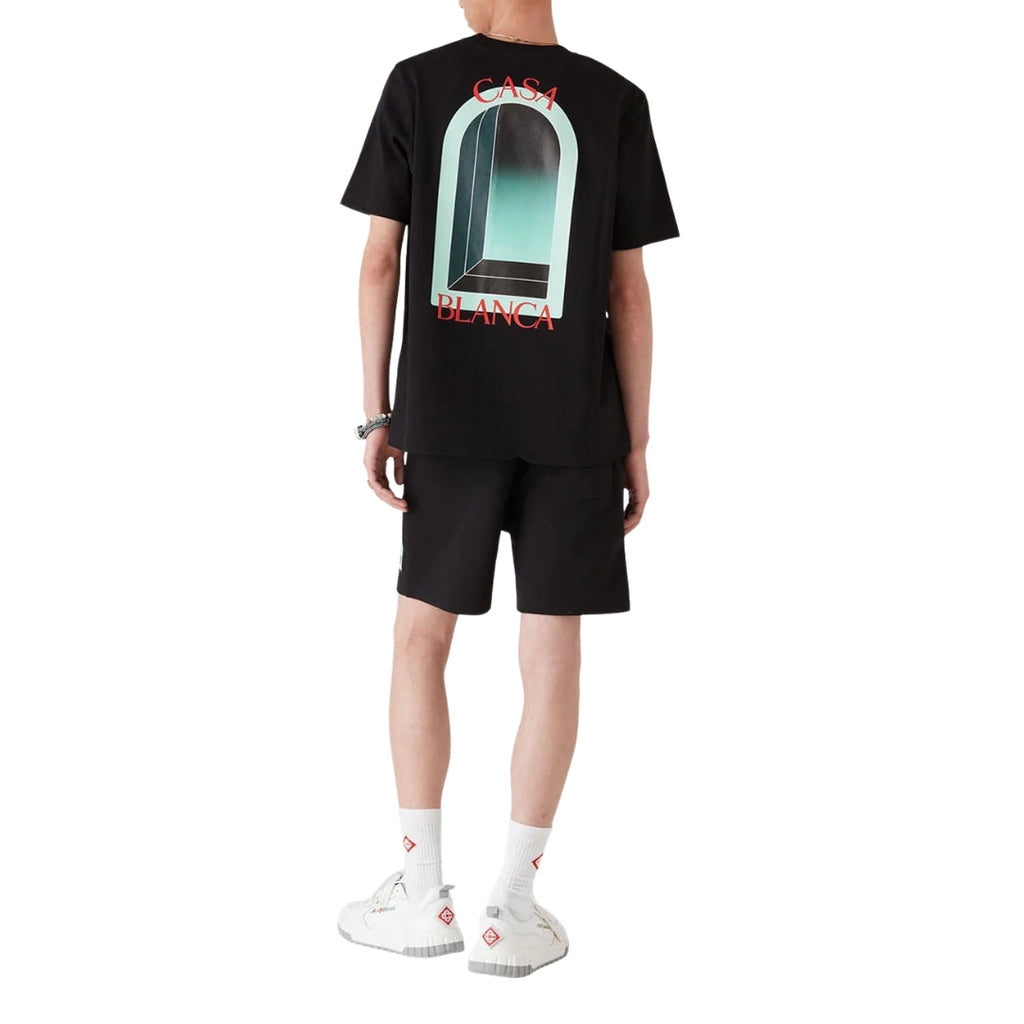 Casablanca Gradient Arch Design Black T-Shirt