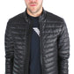 Armani Jeans Padded Biker Black Jacket - Nova Clothing