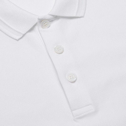 BURBERRY 8043123 Burberry Monogram Embroidered Polo Shirt White WHITE POLO SHIRT MALE XS