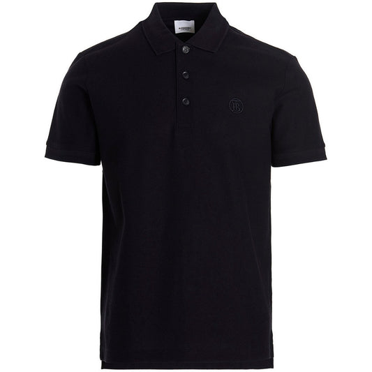 Burberry Branded Circle Logo Coal Blue Polo Shirt - Style Centre Wholesale
