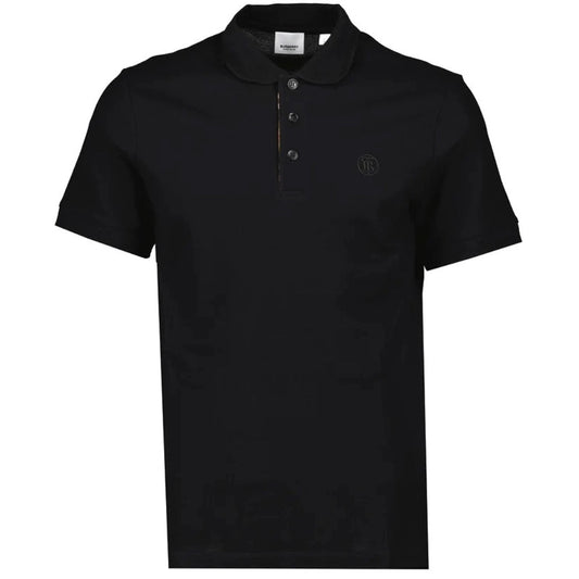 Burberry Branded Circle Logo Black Polo Shirt - Style Centre Wholesale