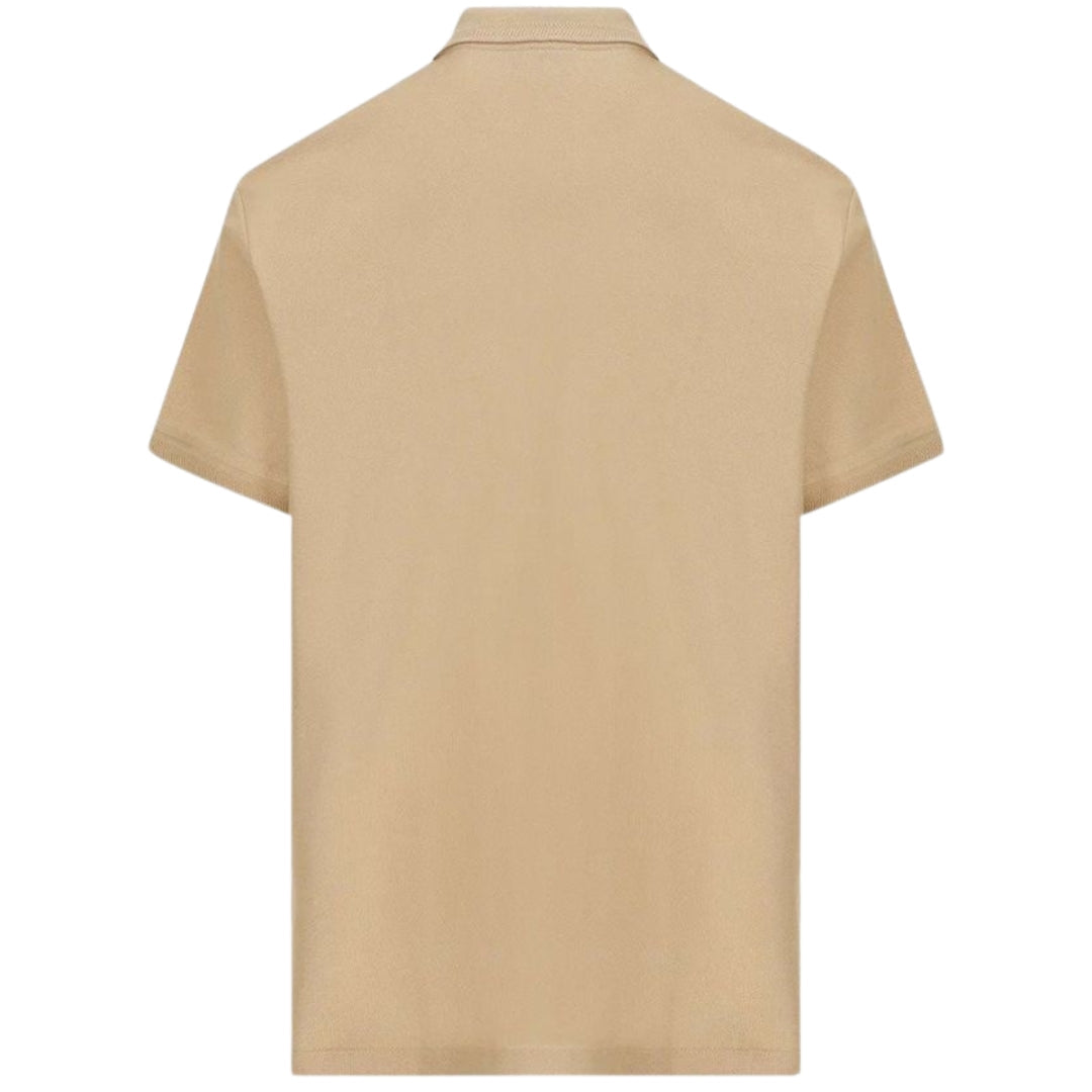 Burberry Branded Circle Logo Camel Beige Polo Shirt - Style Centre Wholesale