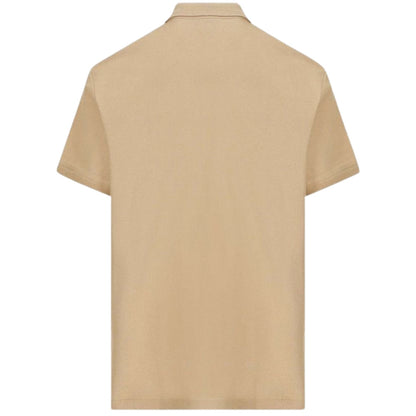 Burberry Branded Circle Logo Camel Beige Polo Shirt - Style Centre Wholesale