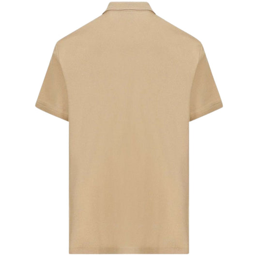 Burberry Branded Circle Logo Camel Beige Polo Shirt - Style Centre Wholesale