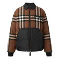 BURBERRY 8063517 Burberry Check Down Puffer Jacket DARK BIRCH BROWN PADDED COAT MALE XL
