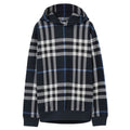 BURBERRY 8070669 Burberry Ferryton Check Hoodie WHITE/DC BLUE IP CHECK Hoodie MALE XS