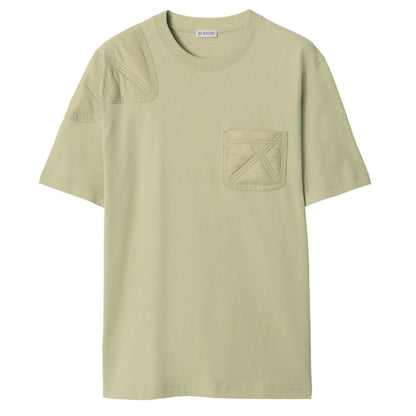 BURBERRY 8076738 Burberry Panelled Jersey T-Shirt HUNTER (light green) T-SHIRT MALE XS