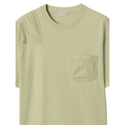 BURBERRY 8076738 Burberry Panelled Jersey T-Shirt HUNTER (light green) T-SHIRT MALE XS