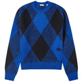 BURBERRY 8078750 Burberry Large Check Crew Knit KNIGHT IP PATTERN (BLUE/BLACK) SWEATSHIRT MALE M