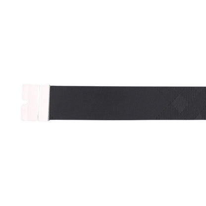 BURBERRY 8080803 Burberry B Cut reversible belt BLACK/SILVER BELT MALE 90 CM