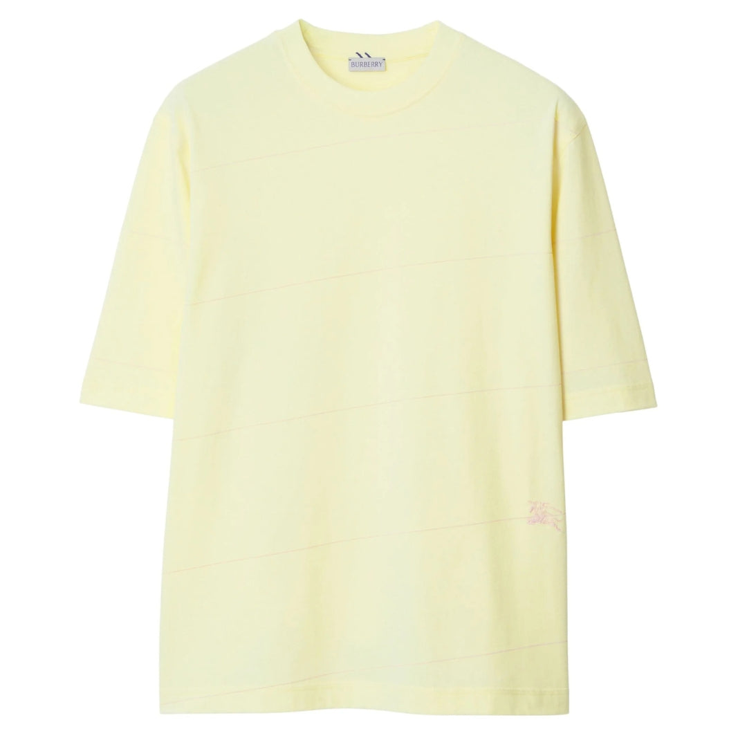 BURBERRY 8082027 Burberry Striped T-Shirt SHERBET (Yellow) T-SHIRT MALE S